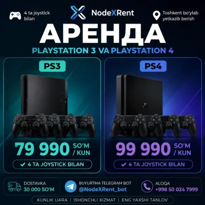 Playstation 3 arenda Playstation 4 prokat